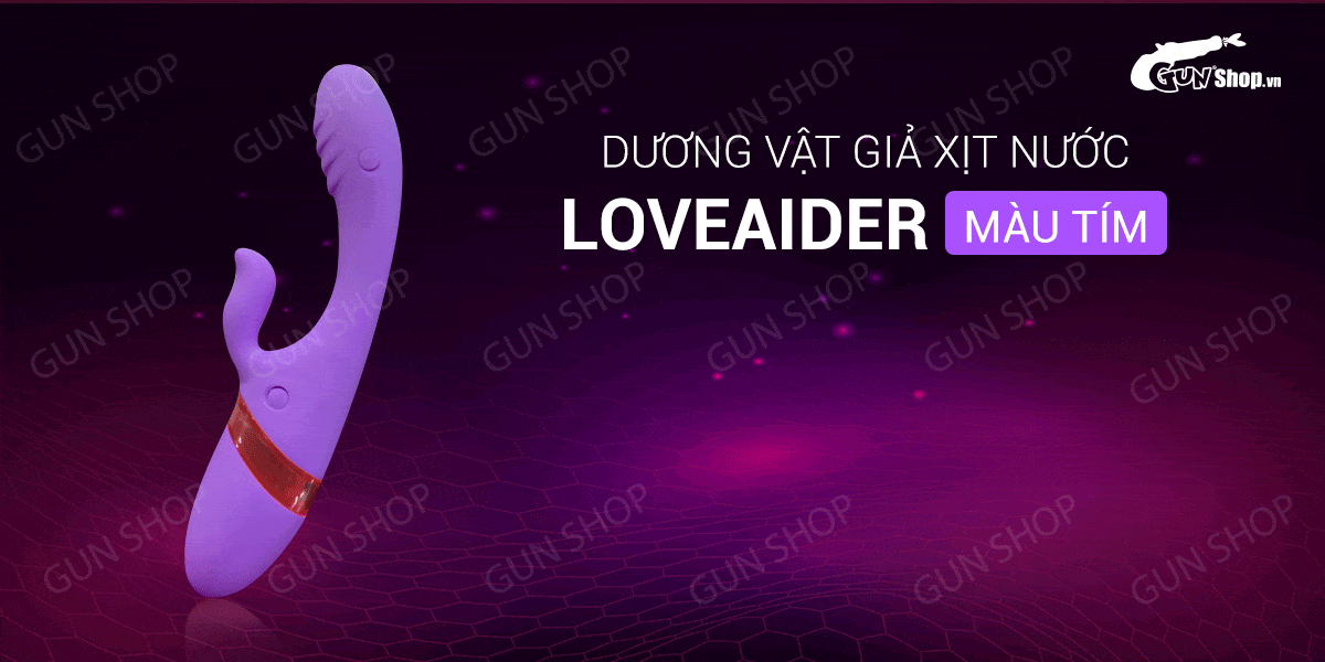 Giá sỉ Dương vật giả xịt nước 7 chế độ rung - Màu tím - Loveaider chính hãng Giá sỉ Dương vật giả xịt nước 7 chế độ rung - Màu tím - Loveaider chính hãng