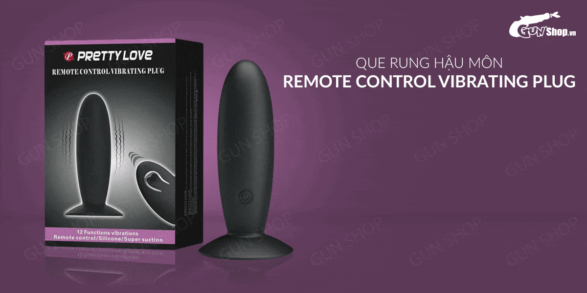 Kho sỉ Que rung kích thích hậu môn 12 chế độ rung điều khiển từ xa dùng sạc - Pretty Love Remote chính hãng Kho sỉ Que rung kích thích hậu môn 12 chế độ rung điều khiển từ xa dùng sạc - Pretty Love Remote chính hãng