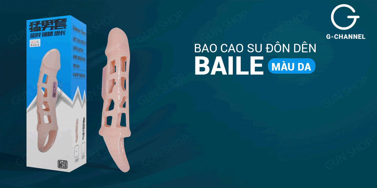 Sỉ Bao cao su đôn dên tăng kích thước Baile - Màu da lưới dây đeo có rung 16 x 3.5 loại tốt Sỉ Bao cao su đôn dên tăng kích thước Baile - Màu da lưới dây đeo có rung 16 x 3.5 loại tốt