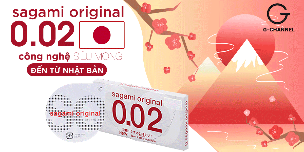 Nơi bán Bao cao su Sagami 002 - Siêu mỏng 0.02mm - Hộp 2 cái hàng xách tay Nơi bán Bao cao su Sagami 002 - Siêu mỏng 0.02mm - Hộp 2 cái hàng xách tay