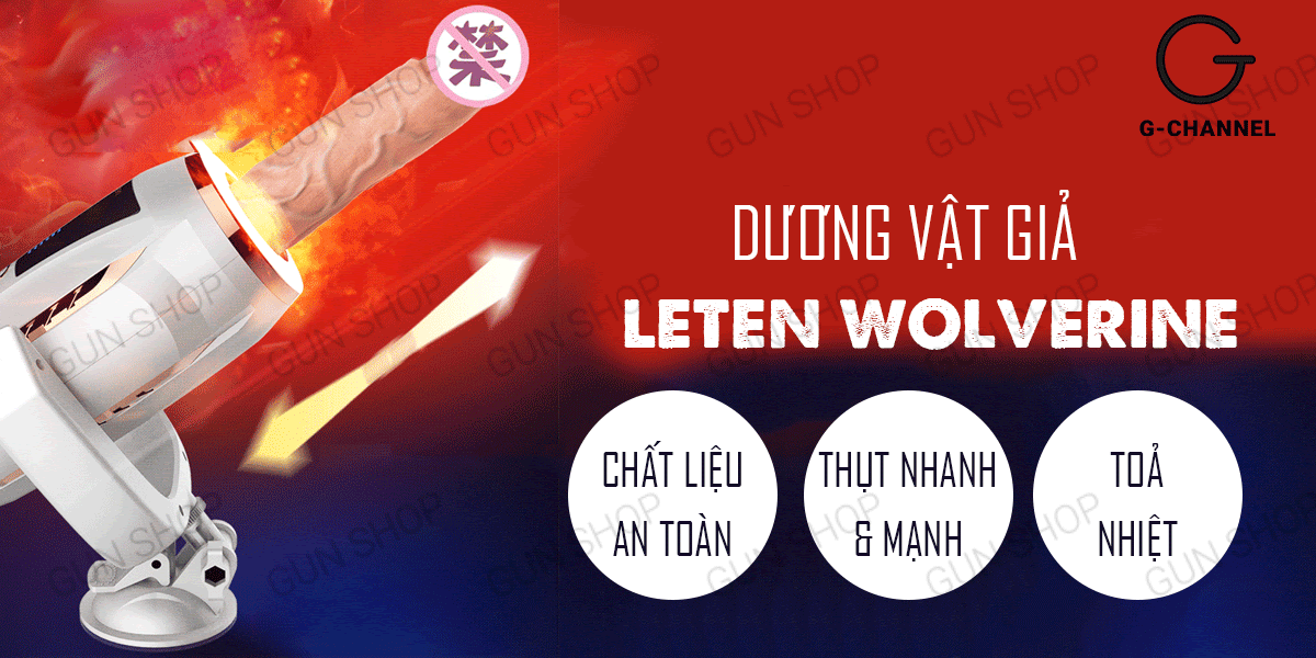 Giá sỉ Dương vật giả dính tường thụt cực mạnh xoay 360 độ tỏa nhiệt - Leten Wolverine hàng mới về Giá sỉ Dương vật giả dính tường thụt cực mạnh xoay 360 độ tỏa nhiệt - Leten Wolverine hàng mới về