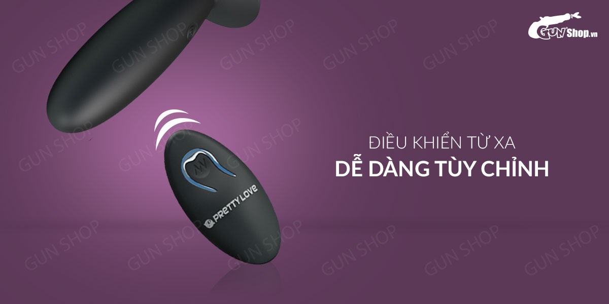 Kho sỉ Que rung kích thích hậu môn 12 chế độ rung điều khiển từ xa dùng sạc - Pretty Love Remote chính hãng Kho sỉ Que rung kích thích hậu môn 12 chế độ rung điều khiển từ xa dùng sạc - Pretty Love Remote chính hãng