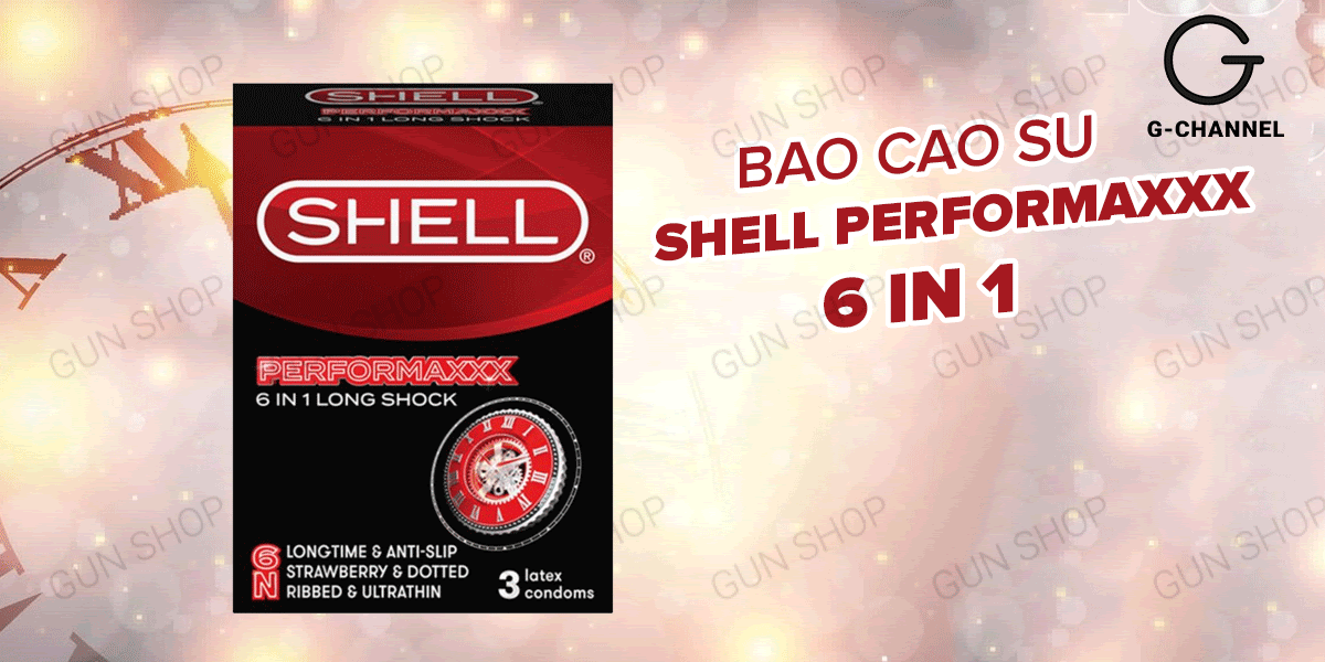 Mua Bao cao su Shell Performaxxx 6 in 1 - Kéo dài thời gian - Hộp 3 cái giá rẻ Mua Bao cao su Shell Performaxxx 6 in 1 - Kéo dài thời gian - Hộp 3 cái giá rẻ