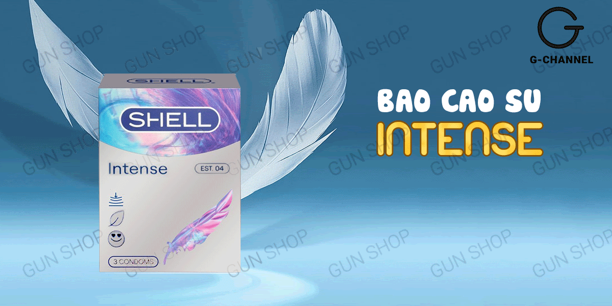 Bán Bao cao su Shell Intense - Siêu mỏng 0.04mm - Hộp 3 cái nhập khẩu Bán Bao cao su Shell Intense - Siêu mỏng 0.04mm - Hộp 3 cái nhập khẩu