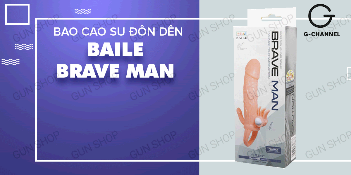 Cửa hàng bán Bao cao su đôn dên tăng kích thước Baile Braveman - Rung kích thích điểm G 14.5cm mới nhất Cửa hàng bán Bao cao su đôn dên tăng kích thước Baile Braveman - Rung kích thích điểm G 14.5cm mới nhất