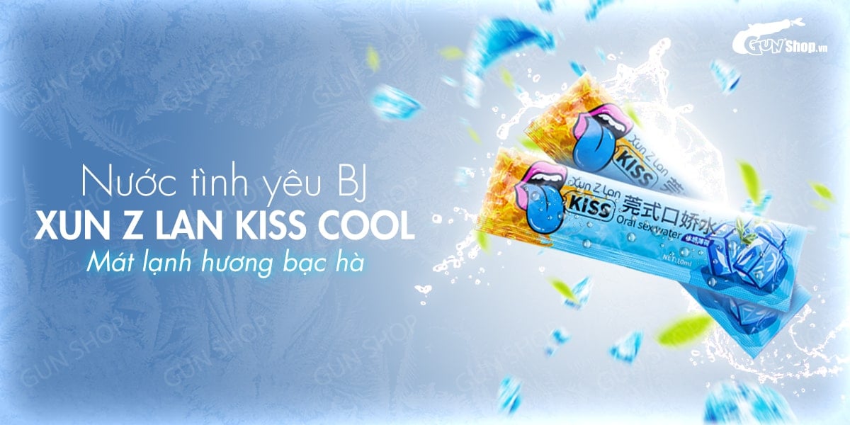 Địa chỉ bán Nước tình yêu BJ mát lạnh hương bạc hà - Xun Z Lan Kiss Cool - Gói 10ml giá tốt Địa chỉ bán Nước tình yêu BJ mát lạnh hương bạc hà - Xun Z Lan Kiss Cool - Gói 10ml giá tốt